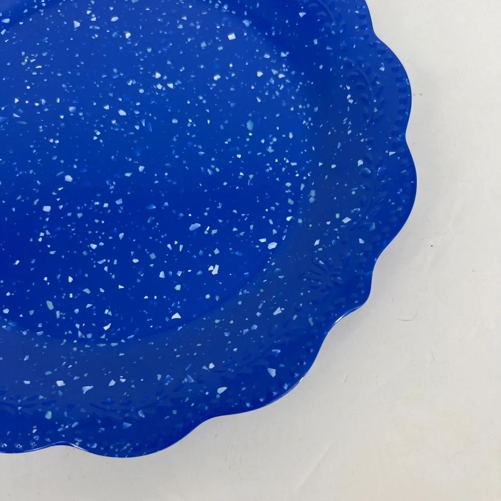 The Pioneer Woman Juliette Dinner Plate‎ Cobalt Blue Speckle Melamine 10.7